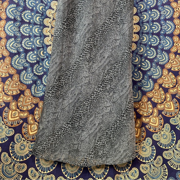 Snake print sparkly straight maxi dress with ruffled chest - Picture 4 of 12